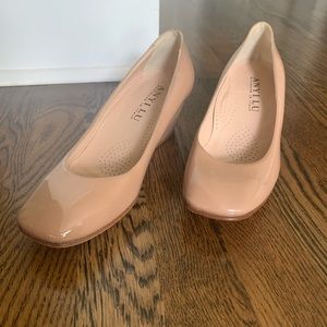 Anyi Lu handmade Italian nude wedges